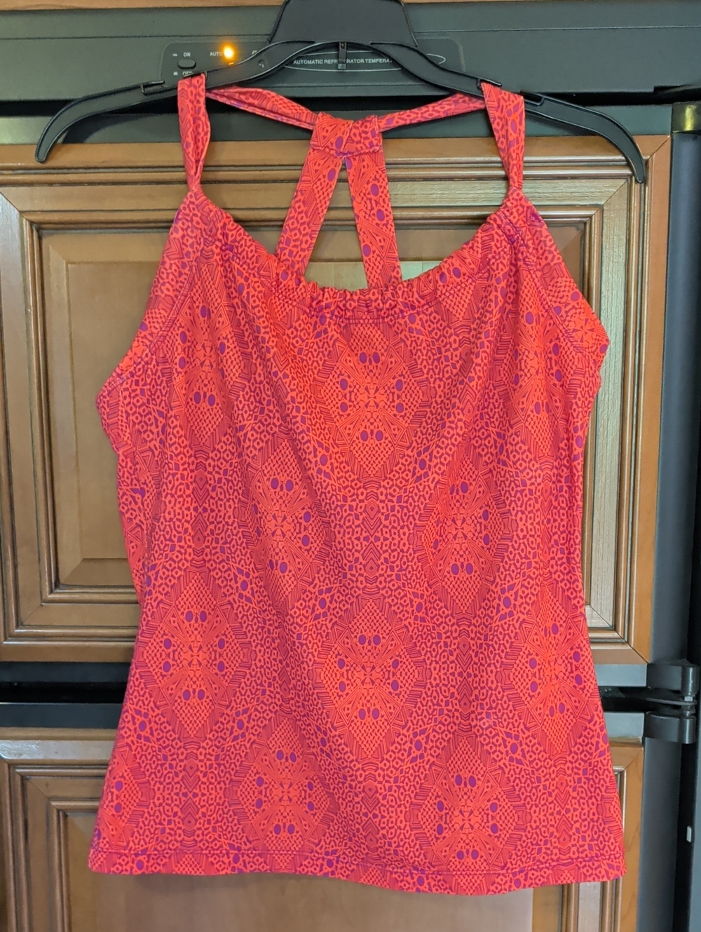 Prana Red & Purple Geometric Tank Top